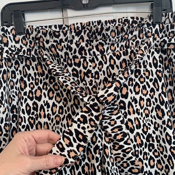 Love Scarlett Tie Waist Cheetah Print Pants - Picture 2 of 5